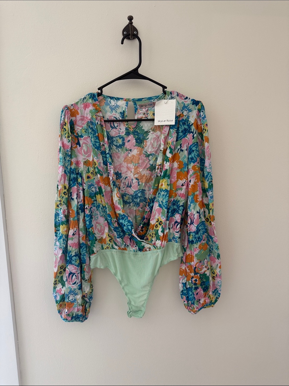 Skylar Rose Floral Surplice Bodysuit